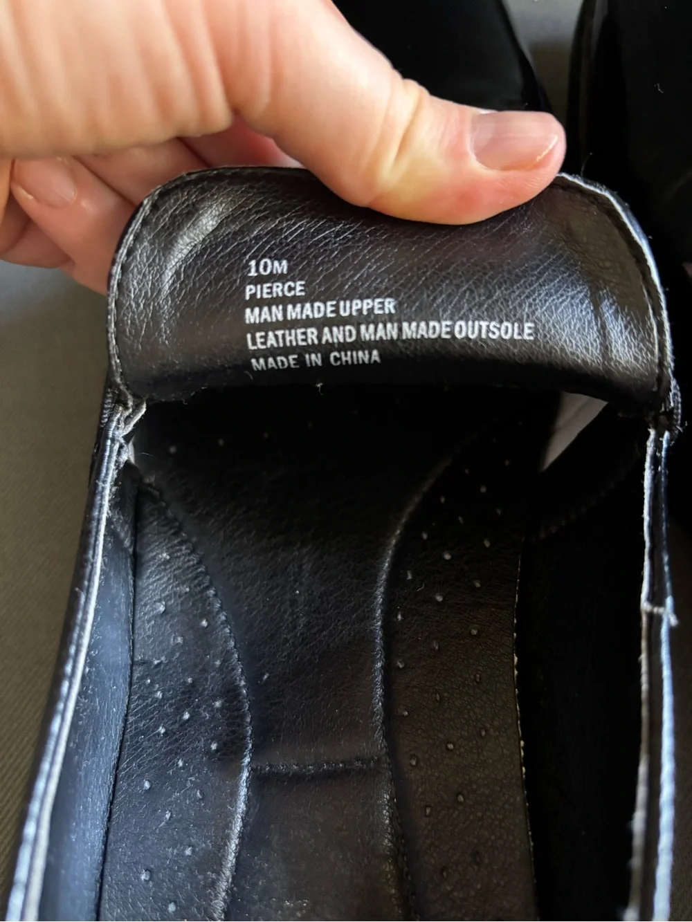 Van Heusen Black Patent Leather Slip-On Loafers with Elastic Strap